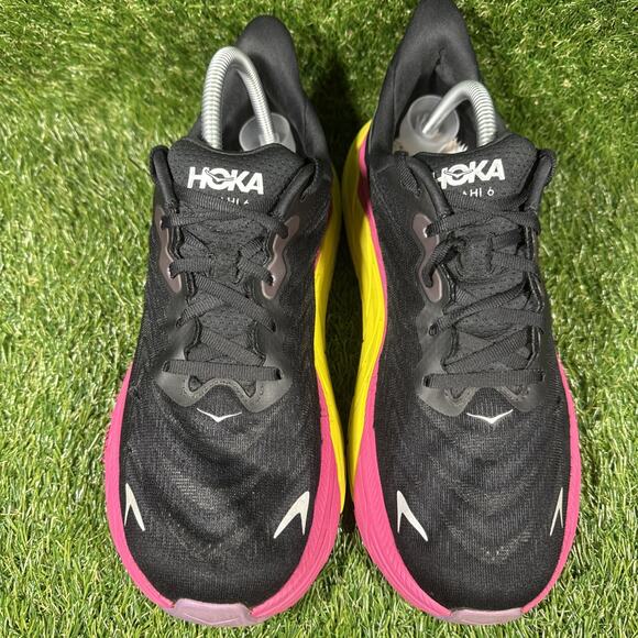 Hoka One One Arahi 6 Womens 11 B Shoes Black Pink Running Gym Athletic - Picture 5 of 9